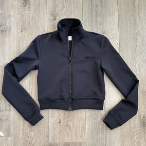Aritzia TNA Sacha Cropped Track Jacket Black XS